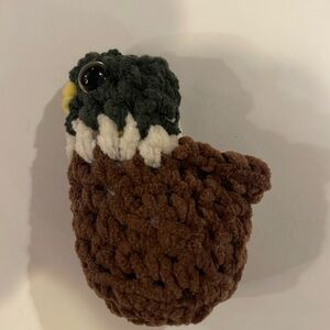 3” tiny hand crochet mallard duck